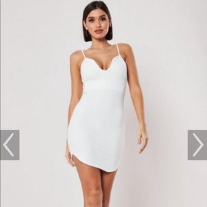 Missguided white strappy body-con dress